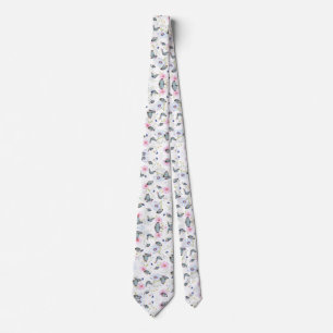 Elegante moderne Blume und Schmetterlingsmuster Krawatte