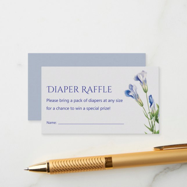 elegante, moderne Blumendusche Begleitkarte (Vorderseite/Rückseite Beispiel)