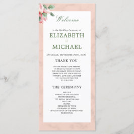 Elegante Moderne Blumenzitate Begrüßung Programm