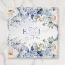 Elegante Moderne Botanische Hochzeit der Blauen Fl