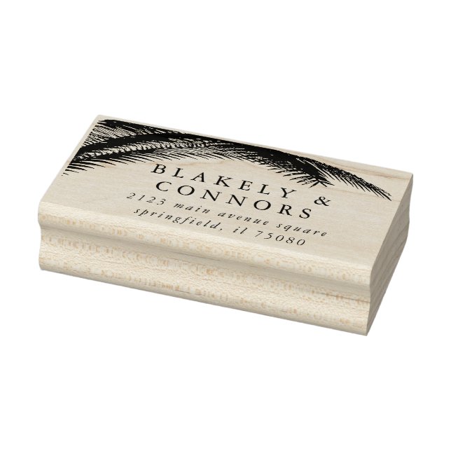 Elegante Moderne botanische Hochzeit Gummistempel (Stempel)