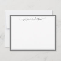 Elegante Moderne Chic Girly Classic Dunkles Gray S