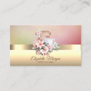 Elegante moderne Chic-Mixer Blumen Rosen Visitenkarte