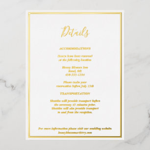 Elegante, moderne Details Gold Foil Einschlusskart Folie Einladungspostkarte
