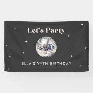 Elegante moderne Disco Ball Geburtstag Banner