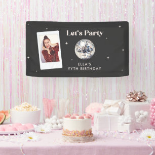 Elegante moderne Disco-Kugel zum Geburtstag Banner