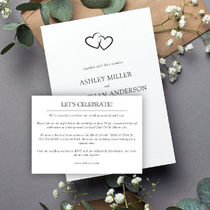 Elegante moderne, einfache Elemente Hochzeit Begleitkarte