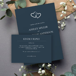 Elegante moderne, einfache Elemente Hochzeit RSVP Karte