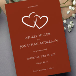 Elegante moderne, einfache Elemente Hochzeit Save The Date