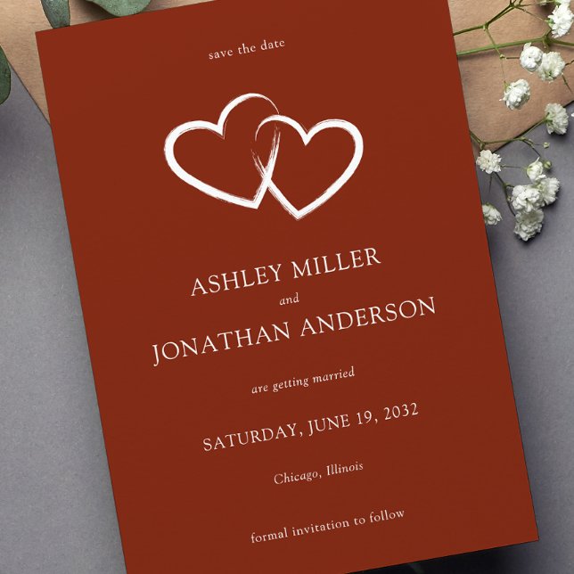 Elegante moderne, einfache Elemente Hochzeit Save The Date (Von Creator hochgeladen)