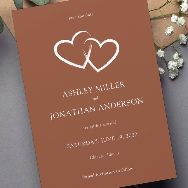 Elegante moderne, einfache Elemente Hochzeit Save The Date (Von Creator hochgeladen)