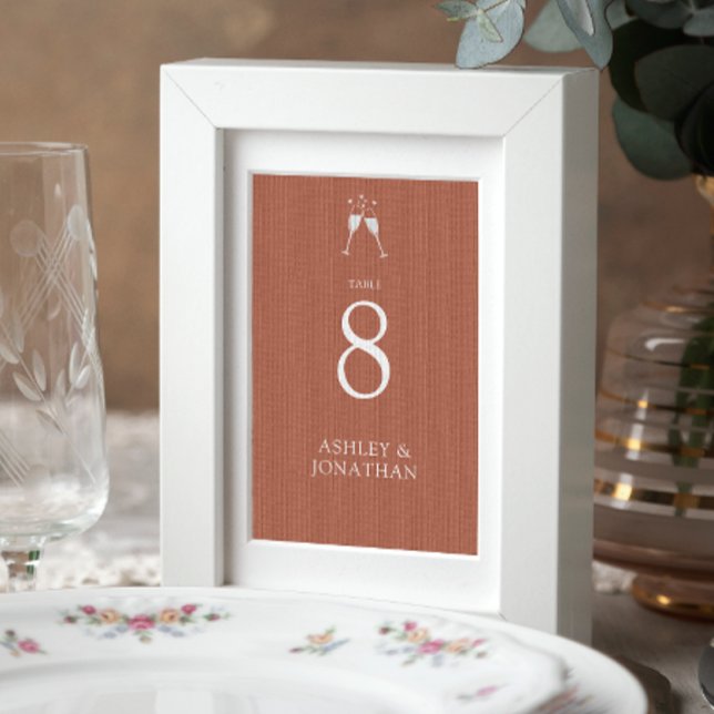 Elegante moderne, einfache Elemente Hochzeit Tischnummer (Von Creator hochgeladen)