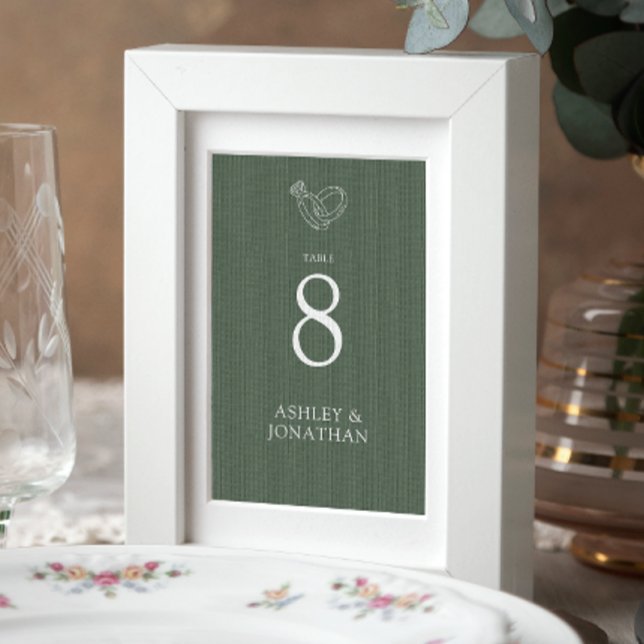Elegante moderne, einfache Elemente Hochzeit Tischnummer (Von Creator hochgeladen)
