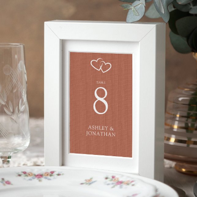 Elegante moderne, einfache Elemente Hochzeit Tischnummer (Von Creator hochgeladen)