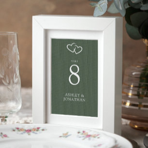 Elegante moderne, einfache Elemente Hochzeit Tischnummer
