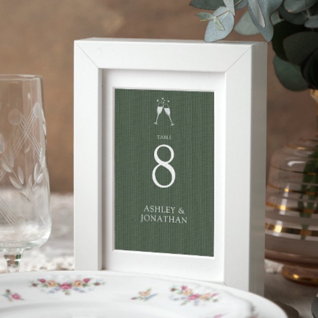 Elegante moderne, einfache Elemente Hochzeit Tischnummer (Von Creator hochgeladen)