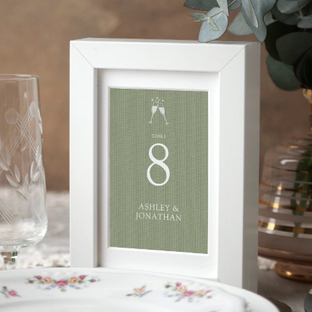 Elegante moderne, einfache Elemente Hochzeit Tischnummer (Von Creator hochgeladen)