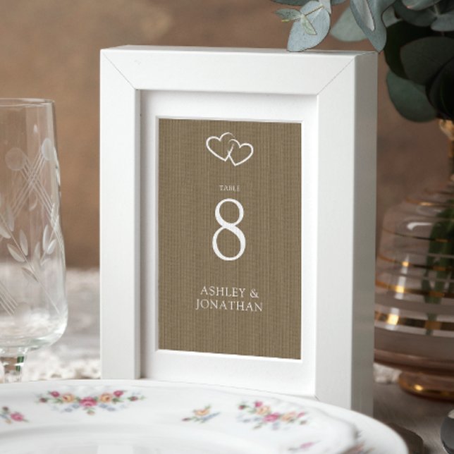 Elegante moderne, einfache Elemente Hochzeit Tischnummer (Von Creator hochgeladen)