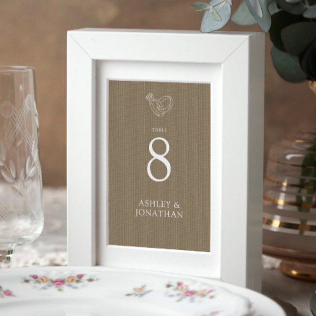 Elegante moderne, einfache Elemente Hochzeit Tischnummer (Von Creator hochgeladen)