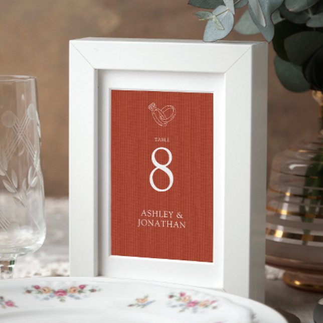 Elegante moderne, einfache Elemente Hochzeit Tischnummer (Von Creator hochgeladen)