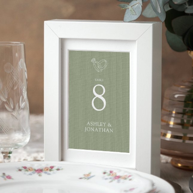 Elegante moderne, einfache Elemente Hochzeit Tischnummer (Von Creator hochgeladen)