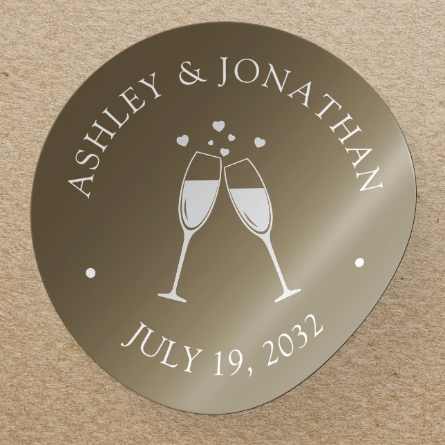 Elegante moderne, einfache Elemente Runder Aufkleber (Von Creator hochgeladen)