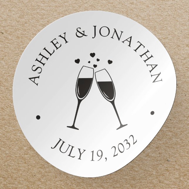 Elegante moderne, einfache Elemente Runder Aufkleber (Von Creator hochgeladen)