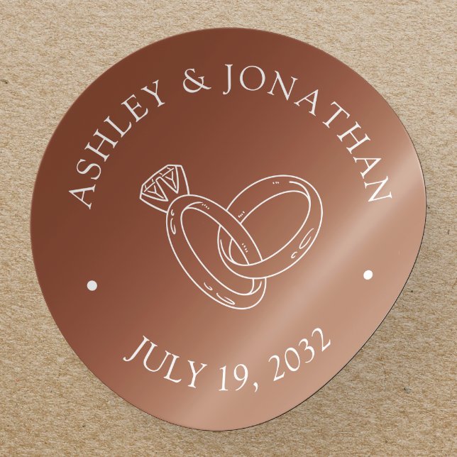 Elegante moderne, einfache Elemente Runder Aufkleber (Von Creator hochgeladen)