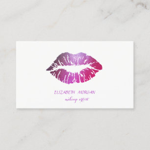 Elegante moderne, einfache Glitterie-Lippen,Makeup Visitenkarte