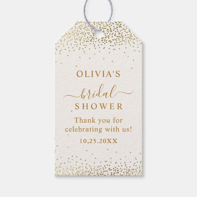 Elegante Moderne einfache Gold Chic Gefallen Viele Geschenkanhänger (Vorderseite)