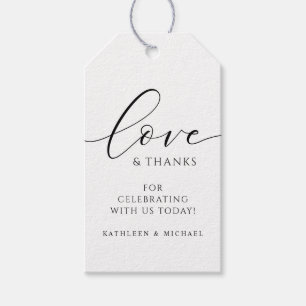 Elegante Moderne einfache Hochzeit Geschenkanhänger