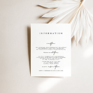 Elegante moderne, einfache Hochzeitskarten Einladung