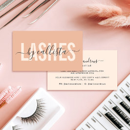 Elegante moderne, einfache Typografie Lashes Busin Visitenkarte