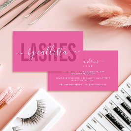Elegante moderne, einfache Typografie Lashes Busin Visitenkarte