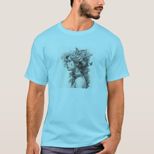 Elegante moderne, einfache und benutzerfreundliche T-Shirt (Vorderseite)