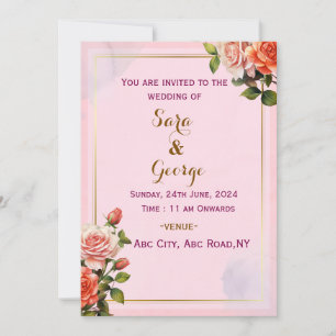 Elegante Moderne Einladungen für Hochzeiten