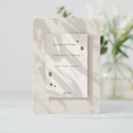 Elegante moderne Einladungskarte Minimaler Luxus E Einladung