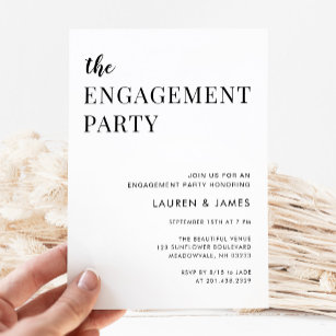 Elegante moderne Engagement-Partei Einladung