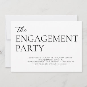 Elegante moderne Engagement-Partei Einladung