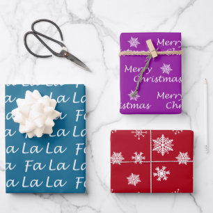 Elegante Moderne Fa. La La La Geschenkpapier Set