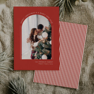 Elegante moderne Familien-Weihnachtsfoto Feiertagskarte