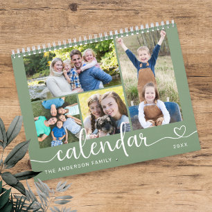 Elegante moderne Familienfotos 2026 Kalender