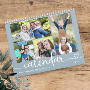 Elegante moderne Familienfotos 2026 Kalender
