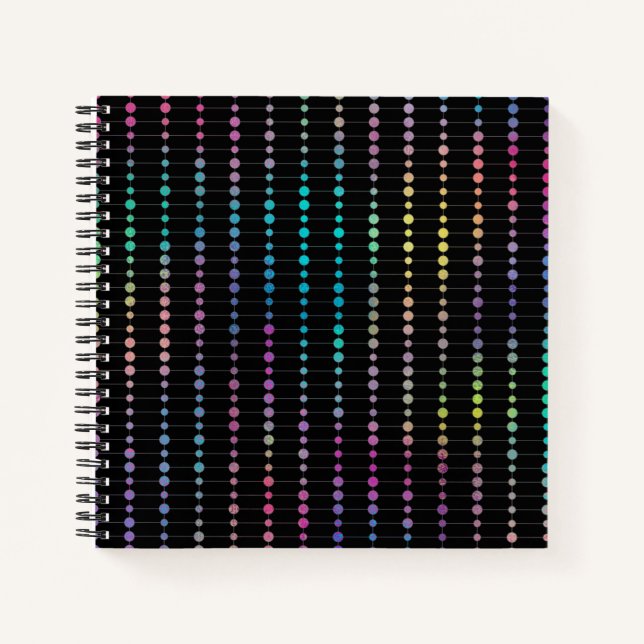 Elegante moderne farbenfrohe Perlen Kreise Dots Mu Notizbuch (Vorderseite)