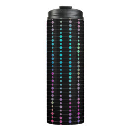 Elegante moderne farbenfrohe Perlen Kreise Dots Mu Thermosbecher
