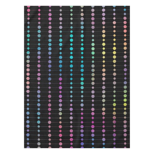 Elegante moderne farbenfrohe Perlen Kreise Dots Mu Tischdecke (Vorderseite)