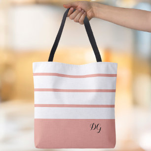Elegante moderne, fette Streifen Monogramm Anfangs