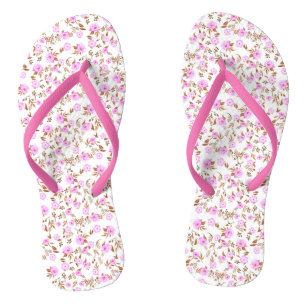 Elegante Moderne florale Rose Flip Flops