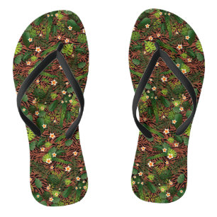 Elegante Moderne florale Rose Flip Flops