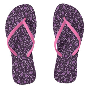 Elegante Moderne florale Rose Flip Flops